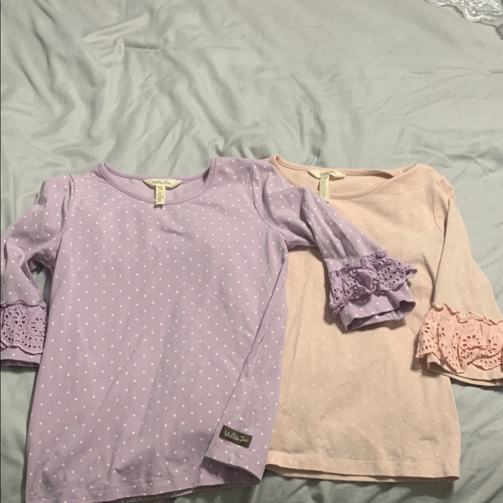 Matching Matilda Jane- Lavender and Pink Long Sleeve Tops